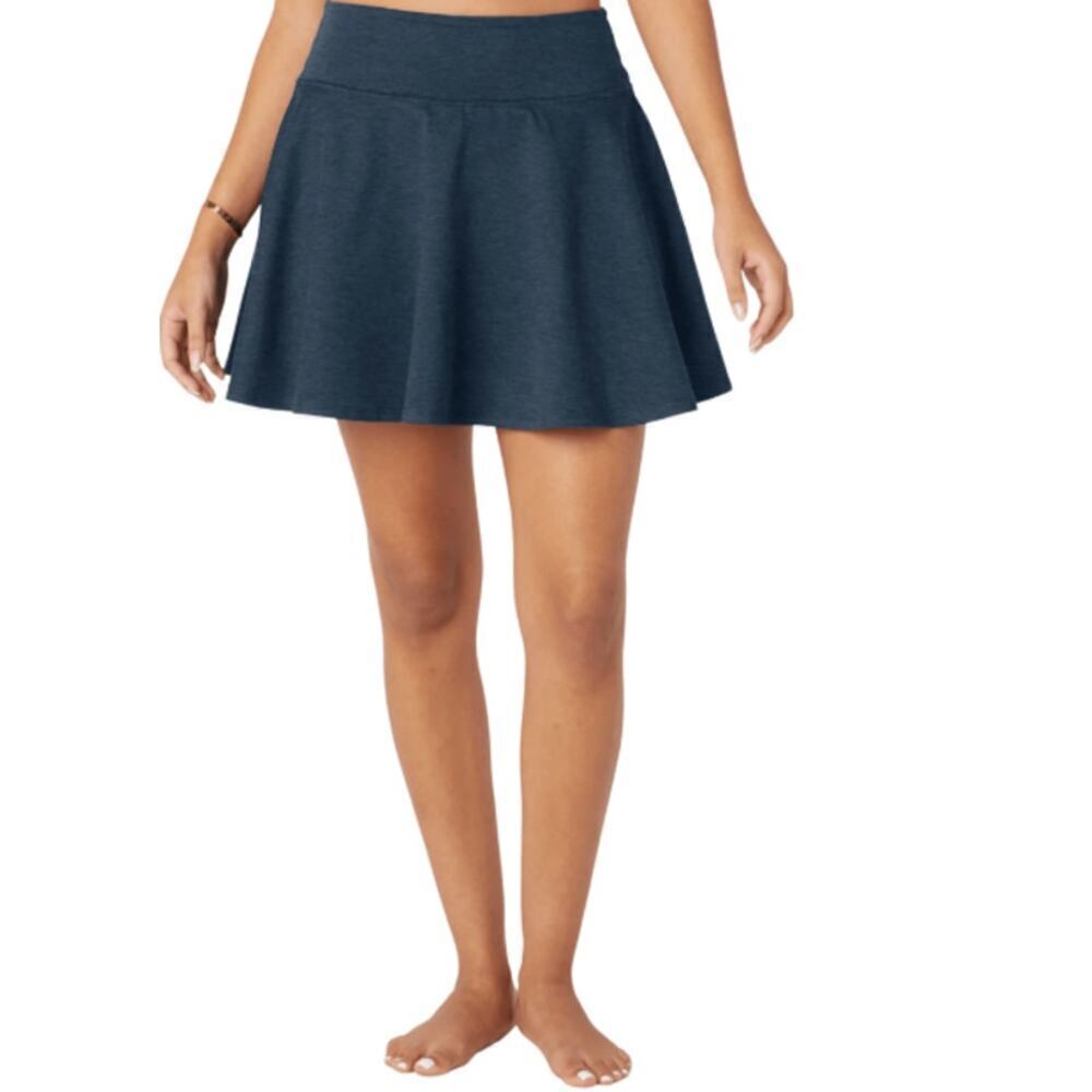 Beyond Yoga Women's Nocturnal Navy Spacedye Hot Shot Circle Skirt Size 2X